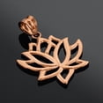 thumbnail image 1 of Lotus Flower Rose Gold Pendant Necklace :  14K  Pendant only, 1 of 1