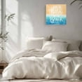 thumbnail image 3 of Canvas Print Wall Art Oil Paintings Life Is Better at The Beach Quote Picture Prints Artwork for Living Room Kitchen Bathroom Bedroom,Stretched and Framed Ready to Hang,Blue Khaki Ombre Costal, 3 of 9