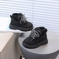 thumbnail image 7 of Busydd Girls Ankle Boots Solid Color Lace up Booties Casual Closed Toe Chunky Sole Girls Shoes 21, 7 of 7
