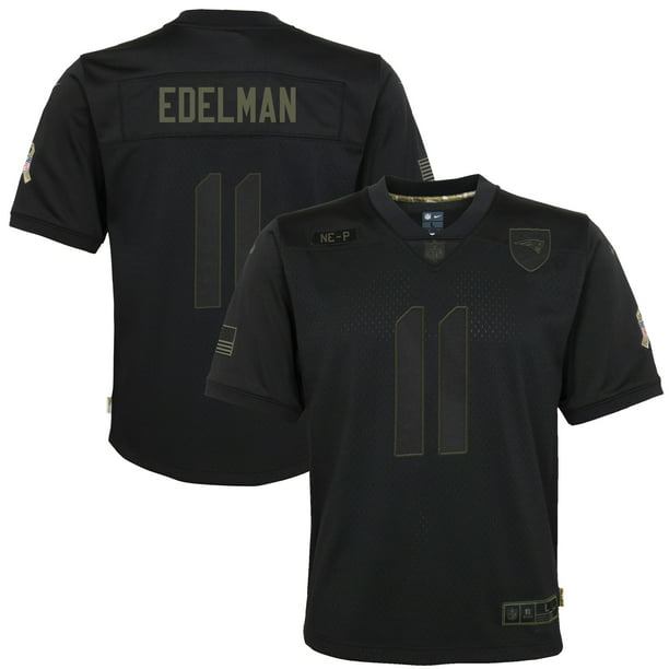 Julian Edelman New England Patriots Nike Youth 2020 Salute to Service Game Jersey - Black
