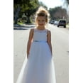 thumbnail image 4 of Ekidsbridal Girl Baptism Flower Girl Dress - Ivory Lace A-Line Keyhole Back Tulle with Sequin Sash 178mh-A (Size: 2-12), 4 of 5