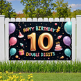 thumbnail image 5 of Colorful Design Birthday Party Banner Balloon Decoration Double Digits Event Banner for Kids Celebration Indoor Decoration Photo Shoot, 5 of 7