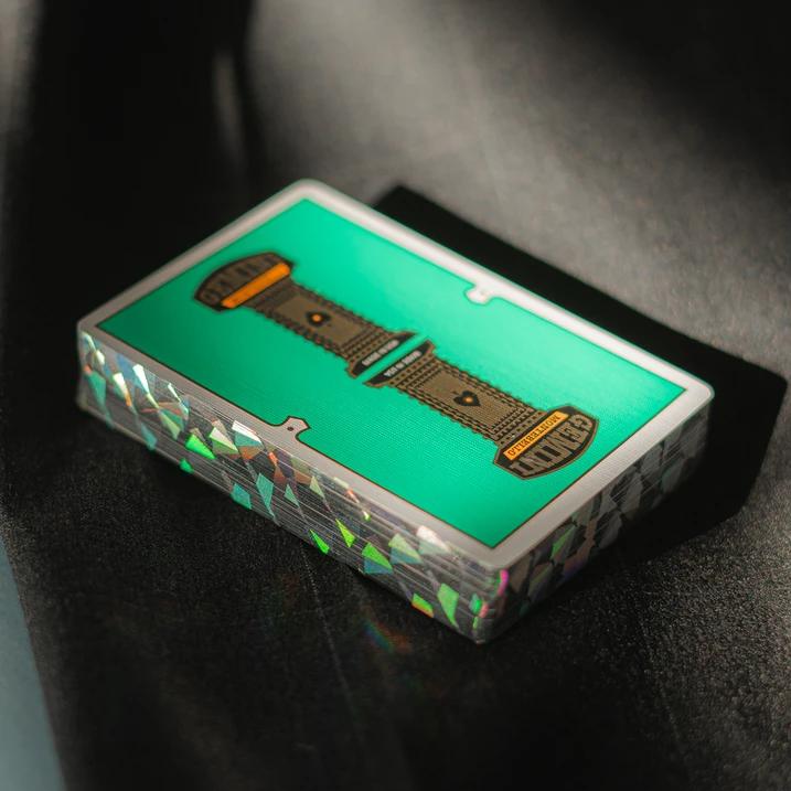 Gemini Casino Turquoise PRISM HOLO GILDED 1 of 200 Playing Cards