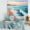 thumbnail image 2 of Designart ' Sunrise Glow On The Ocean Waves III ' Nautical & Coastal Canvas Wall Art Print, 2 of 4