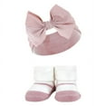 thumbnail image 5 of Hudson Baby Infant Girl Headband and Socks Giftset, Taupe Pink, One Size, 5 of 5
