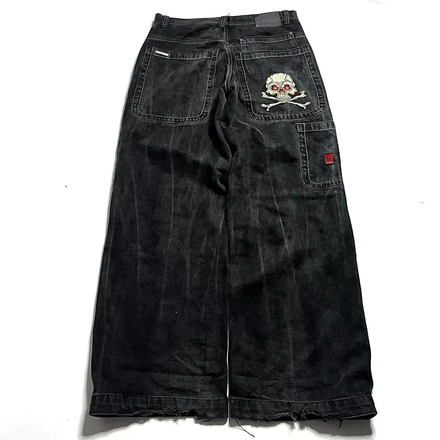 Tribal denim pants black y2k grunge sk8 JNCO high quality 