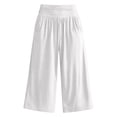 thumbnail image 5 of Breezora Casual Womens Linen Cotton Wide Leg High Waist Pants Relaxed Trousers for Daily Summer Wear, 5 of 6