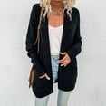 thumbnail image 1 of Tralilbee Women's Long Sleeve Cardigan Twist Cardigan Mid-length Twisted Rope Cardigan Sweater, 1 of 2