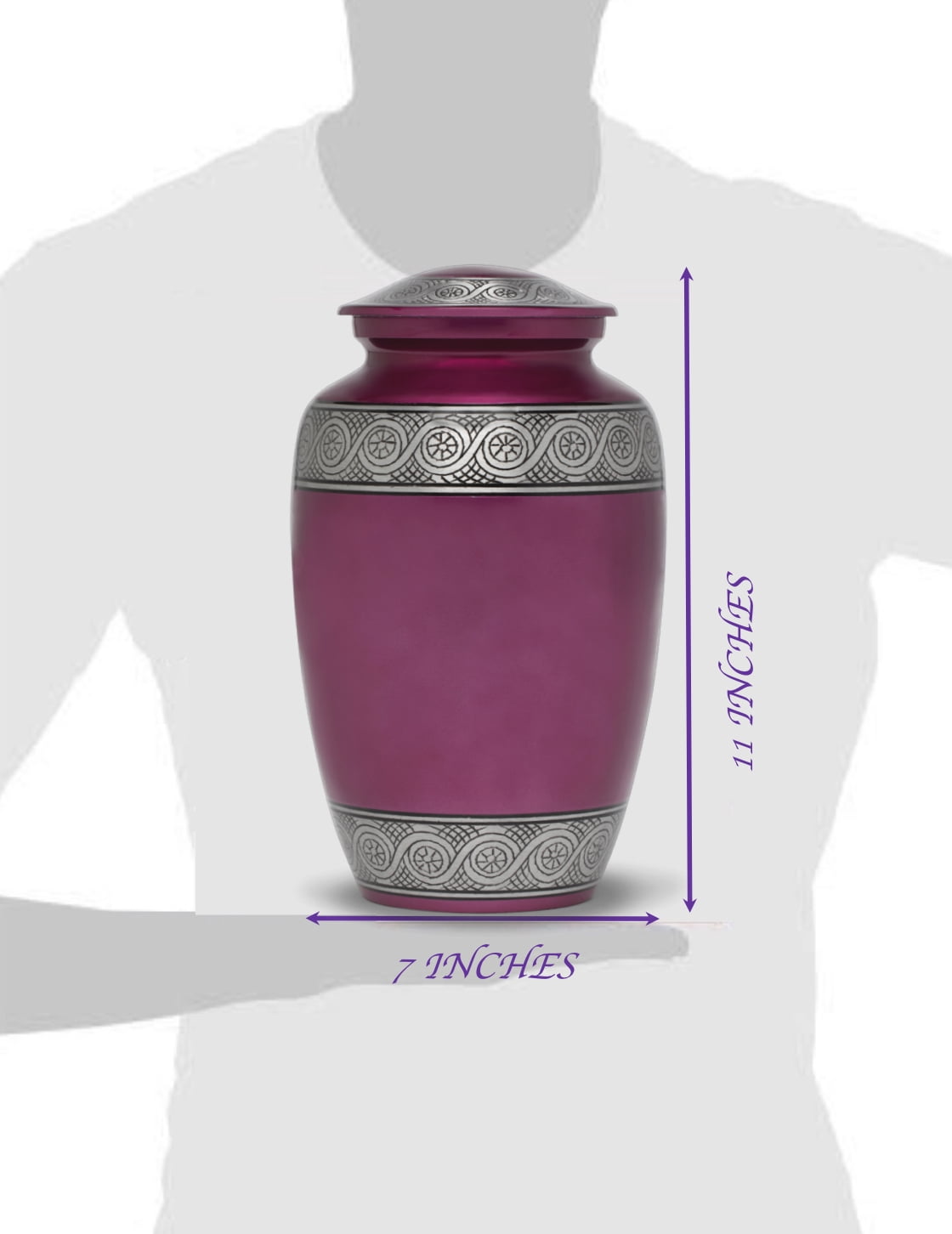 Eternal Harmony Cremation Urn for Human Ashes | Memorial Urn Carefully Handcrafted with Elegant Finishes to Honor and Remember Your Loved One | Adult Urn Large Size with Beautiful Velvet Bag