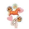Mayflower Products Spirit Riding Free Party Supplies 4th Birthday Tan Horse Balloon Bouquet Decorations