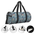 thumbnail image 5 of Gaeub Underwater Animals and Flowers Lightweight Travel Cylinder Bag Gym Tote Bag Sports Training Duffle Bag with Pockets and Straps, 5 of 8
