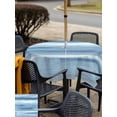 thumbnail image 5 of Outdoor Tablecloth with Umbrella Hole for Patio/Picnic/Party/Camping, Light Blue Grey Waterproof Table Cloth Square Cover Washable, Abstract Art Oil Painting Blue Ombre (54"x 54"), 5 of 9