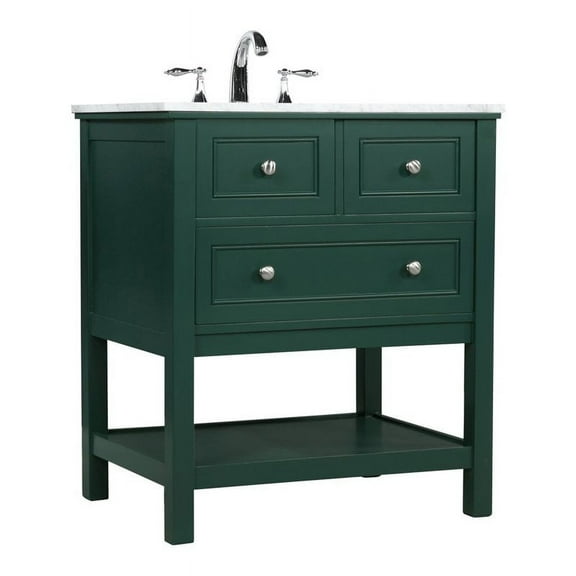 30 inch single bathroom vanity in green