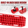 thumbnail image 2 of BUNKER INDUST Off-Road Traction Boards with Jack Base,Pair Recovery Tracks 4X4 Jeep Truck Tire Traction Mat with Bag -Sand,Mud,Snow Ladder Ramps(Red), 2 of 9