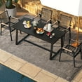 thumbnail image 4 of Costway 63" Large Dining Table for 4-6 People with Wavy Edge Heavy-duty Metal Frame Black, 4 of 10