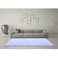 thumbnail image 3 of Ahgly Company Machine Washable Indoor Square Solid Blue Modern Area Rugs, 6' Square, 3 of 4
