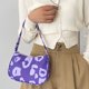 thumbnail image 3 of Sywqhk Bolso De Hombro Pequeño De Tela Con Estampado De Leopardo Vintage Para Mujer (Púrpura) Sywqhk Para estrenar, 3 of 9