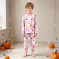 thumbnail image 4 of Zuwimk Toddler Girl Boys Kids Pajamas Halloween Funny Graphic Pjs Long Sleeve Snug fit 2pcs Jammies,Y022-Dark Purple, 4 of 9