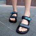 thumbnail image 4 of Gyujnb Boys Open Toe Sport Sandals Adjustable Strap Breathable Casual Outdoor Beach Shoes Flat Heel (Boys),12-12.5 Years, 4 of 7