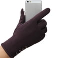 thumbnail image 5 of SPRING PARK 1 Pair Women Solid Color Elegant Button Decor Warm Soft Windproof Winter Gloves Xmas Gift, 5 of 7