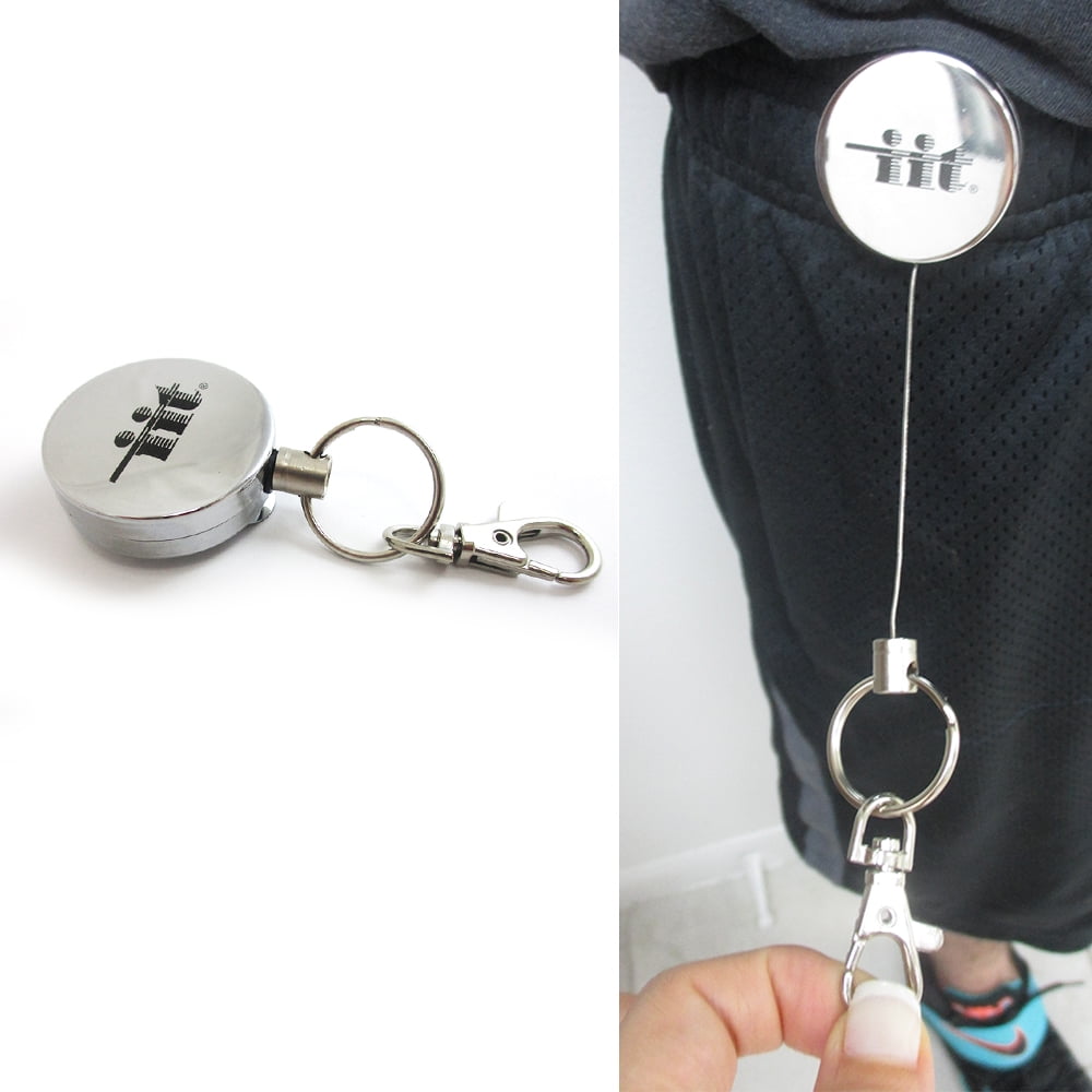 Qnp Rrg Steel Retractable Key Ring Clip On Pull Chain Id Holder Reel