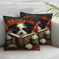 thumbnail image 3 of JEUXUS Herding Sheep Dog Plush Pillowcase with Zipper Closure White, 3 of 5