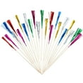 thumbnail image 2 of HLONK 100 Pieces Firework Cupcake Toppers Foil Frill Toothpicks Holiday Cake Decorations 9 Inch Coconut Tree Shape Food Picks for Christmas Thanksgiving Party Favors Supplies  Multicolore, 2 of 6