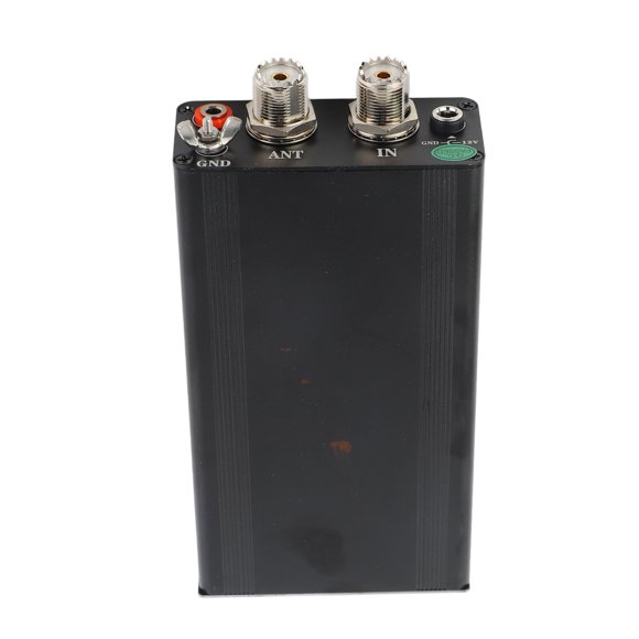 Automatic Antenna Tuner, PIC Chip 1.8-50MHz Aluminum Alloy UHF Connector 10-15VDC Shortwave Auto Antenna Tuner  for Most Radio Stations