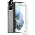 thumbnail image 1 of ccwonima [2+2 Pack Samsung Galaxy S21 Plus Screen Protector with Camera Lens Protector, [9H Tempered Glass] [Fingerprint Unlock Support] [3D Curved] Glass Screen Protector for S21 Plus (6.7")…, 1 of 1