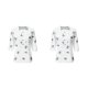 thumbnail image 4 of Blusa informal de mujer Qarigey manga corta cuello en V estampado botón pulóver Oficina verano S M L XL XXL 3XL, 4 of 6