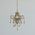 thumbnail image 2 of Creative Co-Op Handmade Metal, Glass and Acrylic Beaded Chandelier Ornament, Gold Finish, 2 of 5