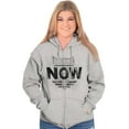 thumbnail image 3 of Time is Now Religious Faith Unisex Fleece Graphic Zip Up Hoodie Brisco Brands 4X, 3 of 5