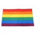 thumbnail image 4 of LAFGUR Rainbow Polyester Flag, Hand Waving Rectangular Rainbow Flag 35.4*59.1in Rectangular Flag Rainbow Flag, For Terrace, 4 of 8