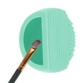 thumbnail image 4 of Unique Bargains 1 Pc Semi-oval Makeup Brush Cleaner Green, 4 of 6