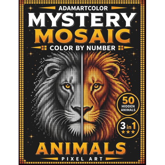Libro para colorear Independently published Mystery Mosaic Animals