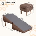 thumbnail image 3 of 2-in-1 Foldable Wooden Dog Stairs & Ramp for Small Dogs Cats, Split Ottoman Design Brown, 3 of 25