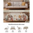 thumbnail image 3 of White Pumpkins Sofa Covers for 3 Cushion Couch,Washable Sectional & L Shape Couch Covers for Dog/Cat/Kid,Thanksging Fall Maple Leaves Beige Non Slip Sofa Slipcover Tassel Futon Cover 71''x150'', 3 of 8