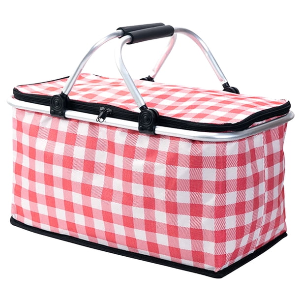 Cesta Almacenamiento Picnic para Acampar 30L Papel Impermeable Plegable Comida