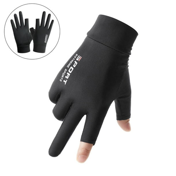 Guantes de protección solar para conducción de primavera y verano, guantes de pesca no transpirables a prueba de sudor, pantalla táctil, seda de de negro Macarena Guantes de verano