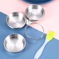 thumbnail image 3 of Advancent 3 pack/lote en forma de al vapor albóndigas huevo escalfado fabricante lado pulido sartén de acero inoxidable mango Cocina y Comedor, 3 of 6