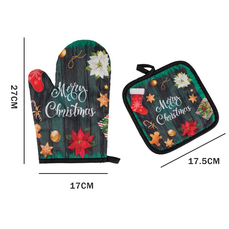 Christmas Pot Holders with Oven Mitt and Christmas Kitchen Towels Sets (Red  Truck Design), Christmas Oven Mitts, Pot Holders and Oven Mitts Sets