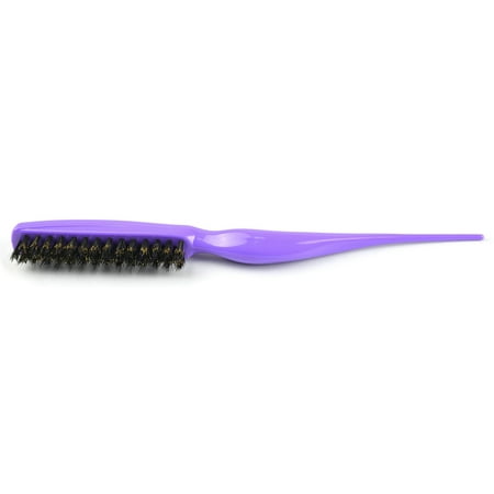 Hair Tamer Purple Teasing Boar Nylon Mix Salon Brush