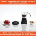thumbnail image 4 of 6 Cup Electric Espresso Maker for Cuban Coffee, Moka and Espresso Drinks - Black, 4 of 8