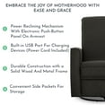 thumbnail image 5 of Evolur Harlow Power Recliner Glide Rocker with USB Port, Charcoal, Greenguard Gold Certified, 5 of 16