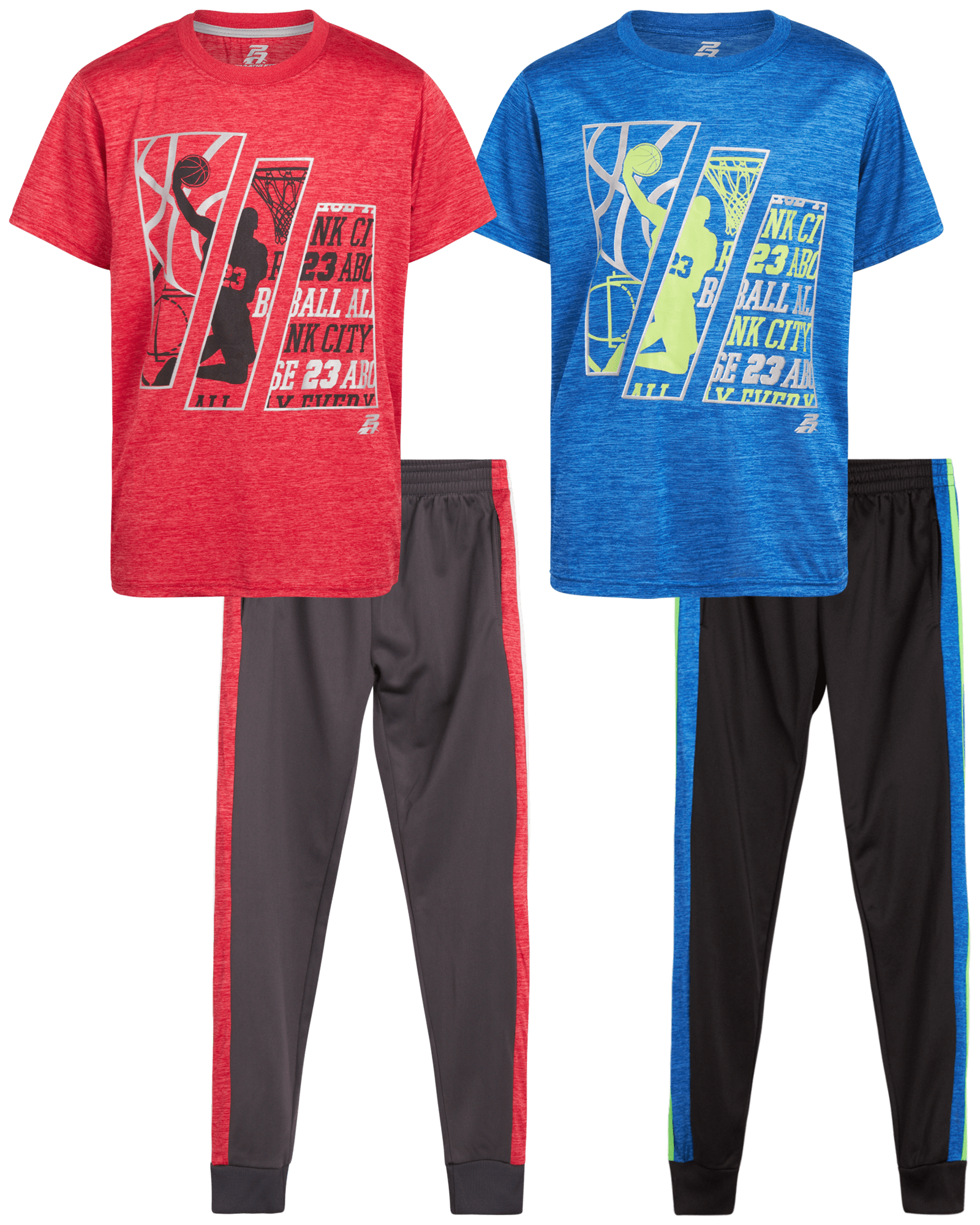 Pro Athlete Boys’ Sweatsuit Set 4 Piece Performance Shirt and Tricot