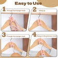 thumbnail image 7 of Clothes Hanger Connectors - 60 Pcs Multi-Level Cascading Hooks, Heavy Duty Plastic Mini Hooks for Space Saver Closet Organizer, 7 of 7