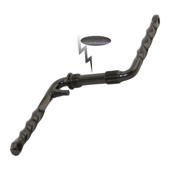 bike Lowrider Twisted One/Piece Crank 6 1/2" (165mm) Black.