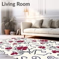 thumbnail image 2 of ODIKA 5'x7' Machine Washable Non-Slip Area Rug, Elegant Floral Blossom Swirl Artistic High Traffic Rug with Pad, Ivory, 554836, 2 of 8
