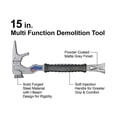 thumbnail image 5 of Outdoor Multifunctional Hammer Nail Remover Crowbar Fire Tool Demolition Tool, 5 of 5
