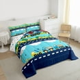 thumbnail image 3 of Castle Fairy Kids Teens Boys Kawaii Truck Bedding Comforter Set 2pcs,Cartoon Car Tractor Twin Comforter Sets Microfiber,Construction Vehicles Breathable Bedding Set,Lightweight Room Decor,Reversible, 3 of 8